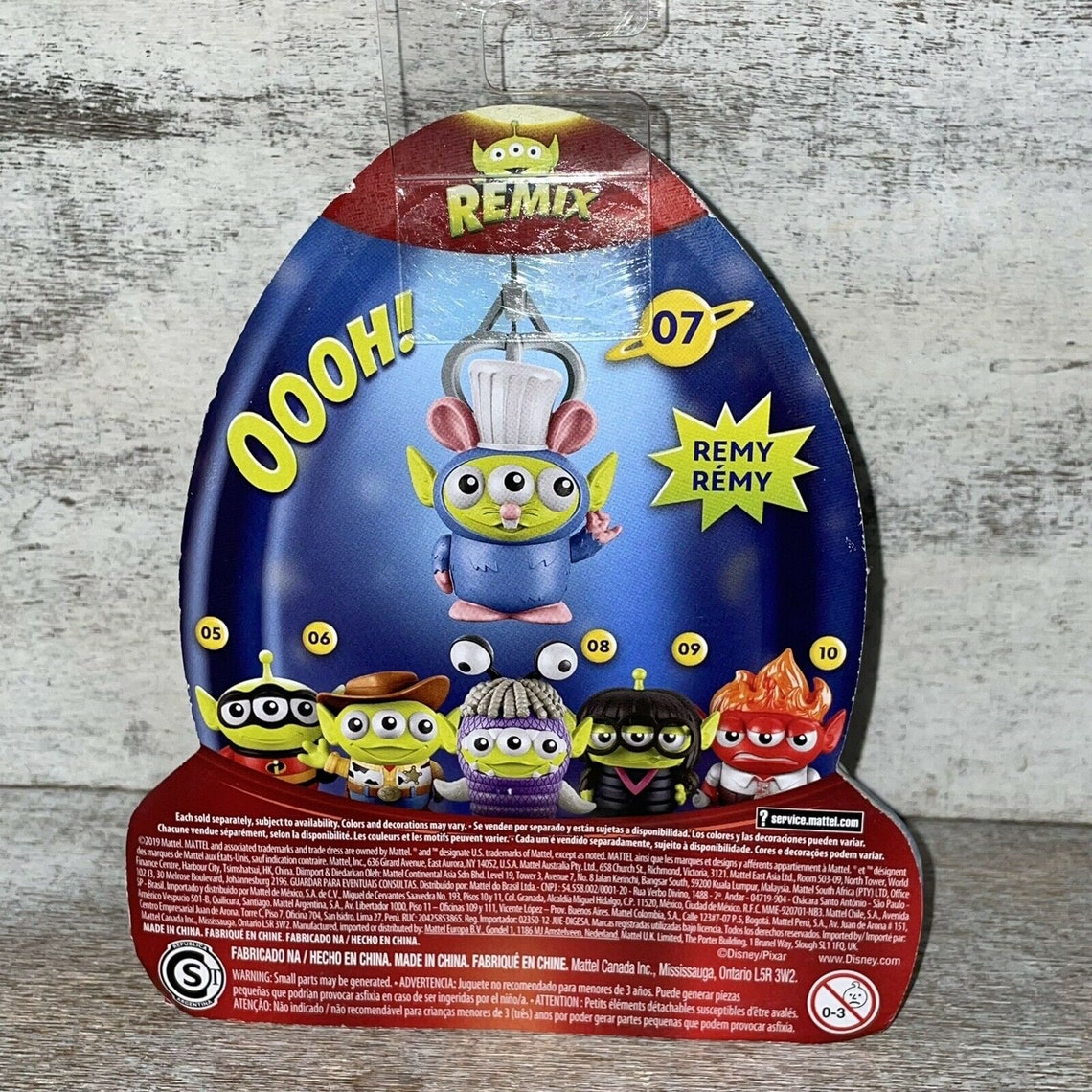 Disney Pixar Remix Toy Story Alien as 07 Remy Ratatouille 4 | Etsy