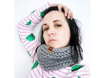 Calentador de cuello tejido a mano de LANA, bufanda infinita cálida, cuello circular, cuello tubular, accesorios de invierno, turquesa, rojo, azul, verde, negro, gris y amarillo