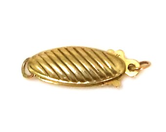 Fermoir En Or Jaune 18 Carats, Diamètre 6 Mm, Référence 581 - Occasion