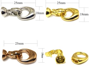 8mm 14K Yellow Gold Filled Round Smooth Jewelry Open Box Ball Clasp