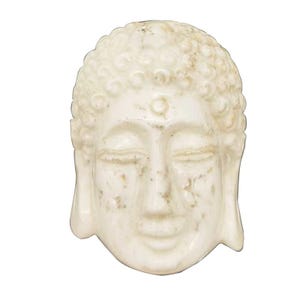 33x51mm Natural White Turquoise Large Hand Carved Buddha Head Pendant
