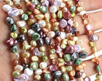 Collana Di Perle Barocche E Tahitiane In Oro Giallo 18 Carati, Bianco, Grigio E Oro In Vendita Su Italia - Foto 12