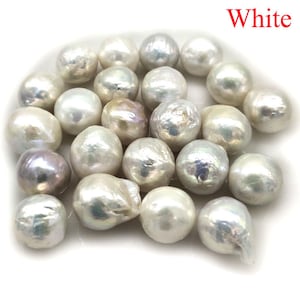 AAA High Luster 9-18mm Natural Natural White Nucleated Loose Baroque Pearl