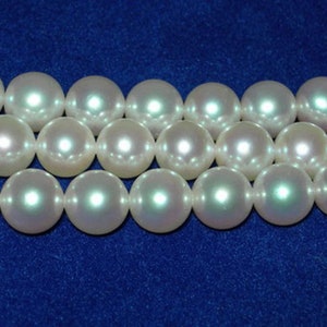16 inches AAA 6-7mm Round White Akoya Pearls Loose Strand