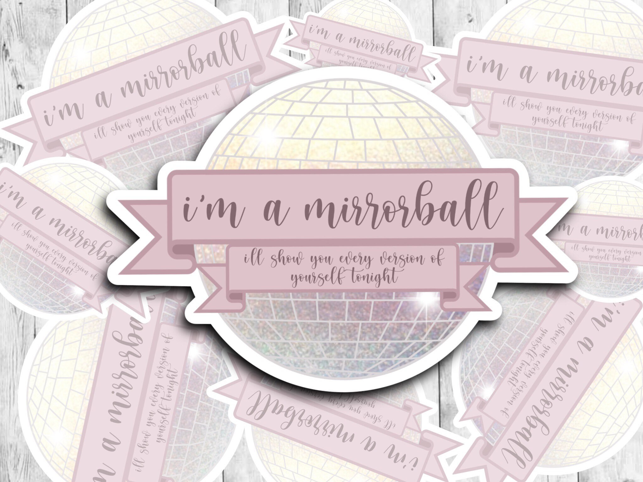 Taylor Swift Mirrorball Inspired Vinyl Sticker Etsy