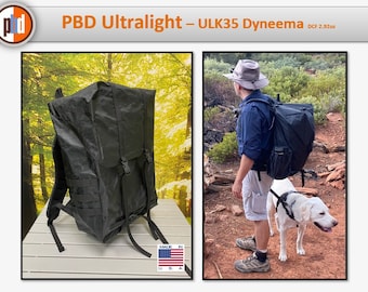 PBD - ULK35 - frameless hiking Ultralight Backpack - Dyneema® Black