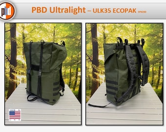 PBD - ULK35 - frameless hiking Ultralight Backpack - ECOPAK® Ranger Green