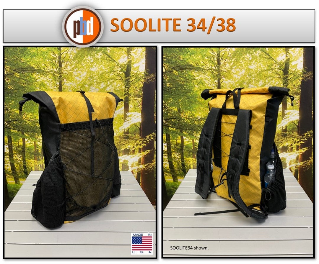 PBD - SOOLITE34/38 - Frameless Ultralight Hiking Backpack PBD - SOOLITE34/38 - Frameless Ultralight Hiking Backpack