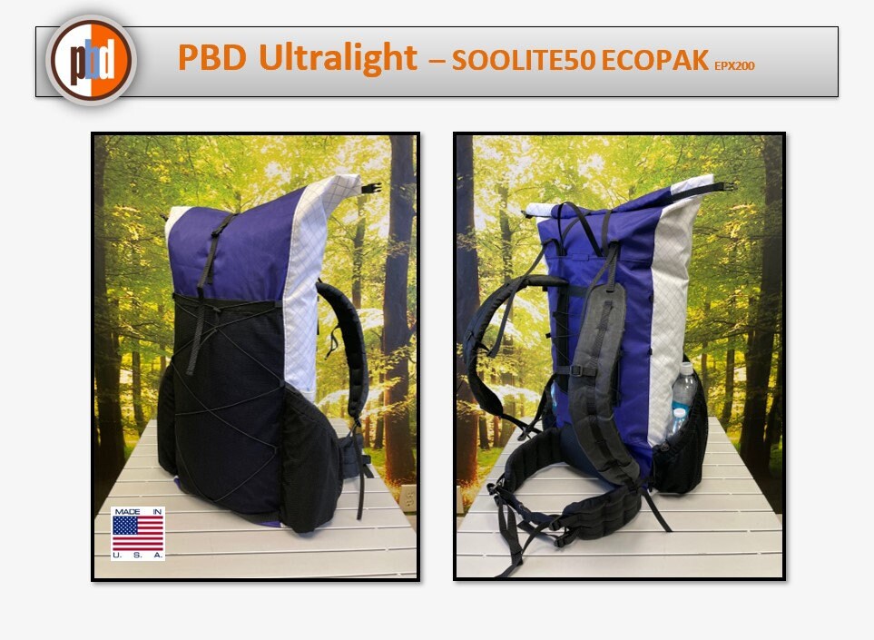 ultralight frameless backpack