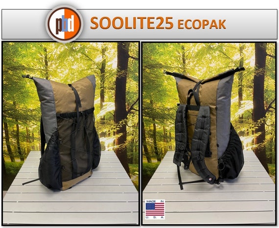 PBD SOOLITE25 Mini Frameless Ultralight Hiking Backpack ECOPAK Coyote/grey  - Etsy Denmark