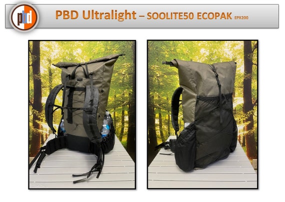 PBD SOOLITE50 Frameless Ultralight Hiking Backpack - Etsy UK