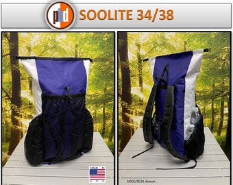 PBD - SOOLITE34/38 - frameless Ultralight hiking backpack  - ECOPAK Purple / White