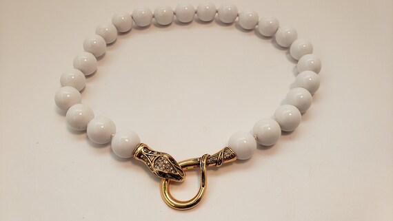 Vintage Italian snake head necklace