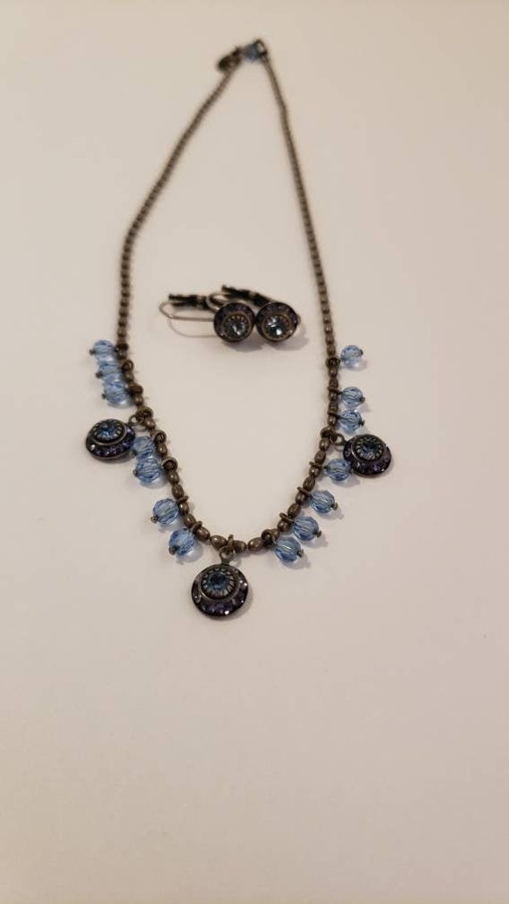 Vintage jewelry set necklace Gem