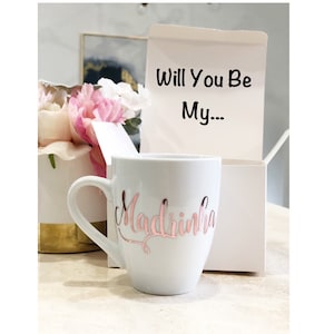 Madrinha Mug Gift Set, Serez-vous ma Madrinha, Proposition de Madrina, Idées d'annonce de grossesse, Serez-vous ma Madrina, Annonce, Nina