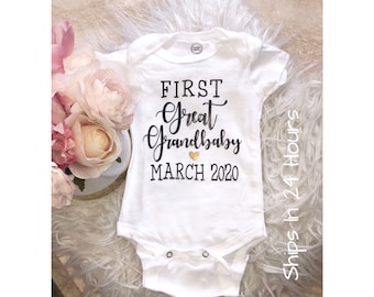 First Great Grandbaby Custom Pregnancy Announcement Baby Reveal Gift for Grandparents Grandparents to be We're Expecting, New Grandparent