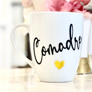 Comadre Mug Gift, Comadre gift, Regalo para Comadre, Godmother ideas, Spanish Comadre Mug, Comadres announcement, Reveal, Box