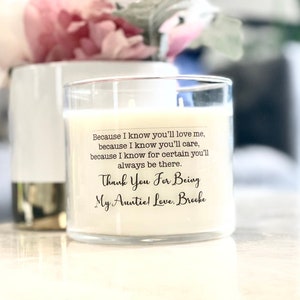 Auntie Aunt Candle, Thank you for being my Auntie, New Aunt Gift, Candle for Auntie, Candle Aunt Keepsake, Tia, Titi Proposal, best auntie