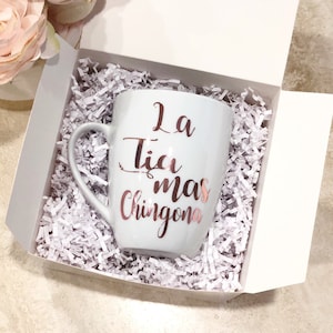 Tia Mas Chingona Spanish Baby announcement, Pregnancy Tia Gift ideas, Auntie Mug Set Baby announcement,Mom to Be, Aunt to Be Mug, Godmother