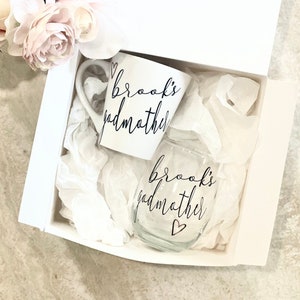Godmother Mug and Wine Glass, Best Friend Gift, Godmother Gift, Godmother Proposal, Will You Be My Godmother, Madrina, Will You Be My