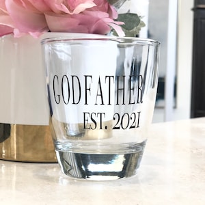 Godfather Liquor Glass, Godparent Gift, Godfather Custom Whiskey Glass, Godfather Gift, God Father, Will You Be My Godfather, Padrino