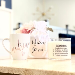 Madrina Candle & Mug, Madrina Gift, Madrina Proposal, Gifts For Madrina, Candle Nina Keepsake, Godmother Gifts, Godmother Proposal