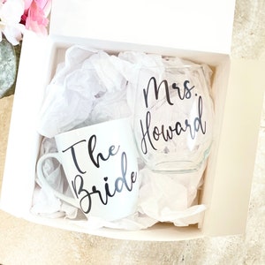 The Bride Gift Box, Gift for bride, Engagement Gift, future mrs wine glass, The bride socks, gift for bride, future mrs gift, bridal shower