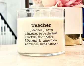 Teacher Candle Gift, Personalized teacher gift, Teacher day, Teachers Appreciation day, Back To School, Educational Gift, last day of school