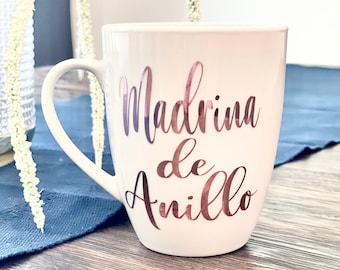 Madrina de Anillo Mug , Regalo Para Madrina, Godfather Gift Idea, Madrina de Ramo gift, Wedding party gift, Madrina Gift, Padrinos gift