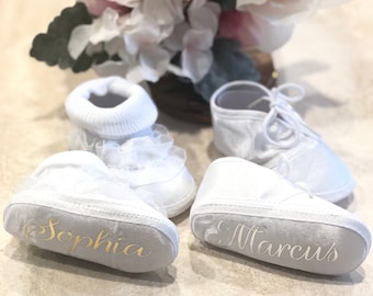 personalized christening shoes