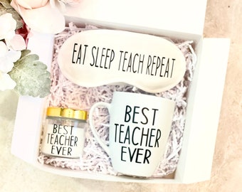 Best Teacher Ever Gift, Teacher Sleeping Mask, Teacher Candle, Teacher Mug, Teacher Day, Teacher Appreciation, Teacher Christmas Gift, Best