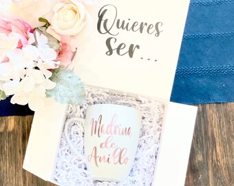 Madrina de Anillo Mug proposal, Regalo Para Madrina, Godfather Gift Idea, Madrina de Ramo gift, Wedding party gift, Madrina Gift, Padrinos