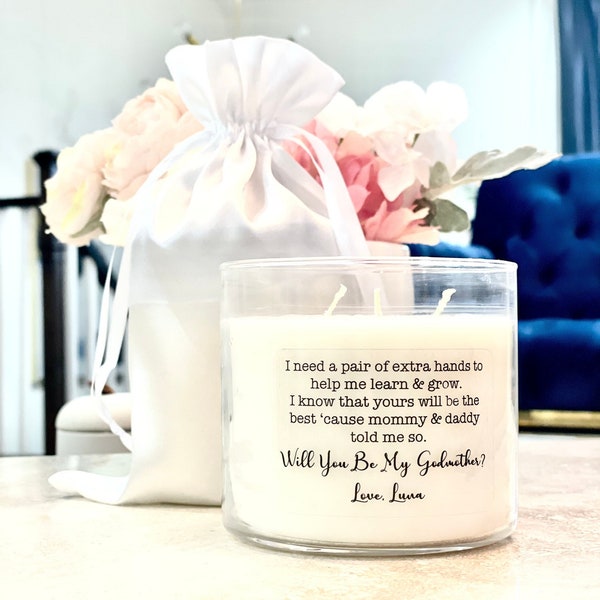 Godmother Candle Proposal, Godmother Gift, Candle god mother, Gifts For Madrina, Candle Keepsake, Godmother Gifts, Godmother Proposal, Nina