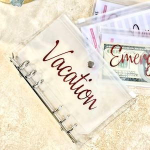 A6 Budget Money Binder, Cash Envelopes system, Budget Binder, Custom Money Envelopes, Money Holder, Cash Savings Envelope saver, Cash Wallet