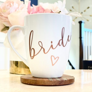 Rose Gold Bride Mug Engagement Mug Bride to Be Mug Gifts for Bride Future  Mrs Mug Rose Gold Coffee Mugs Bride Gift Ideas Bride to Be 