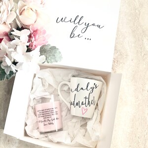 Personalized Godmother Gift Set, Custom Coffee Mug, Best Friend Gift, Godmother Gift, Godmother Proposal, Will You Be My Godmother, Madrina