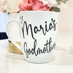 Personalized Godmother Mug, Custom Coffee Mug, Best Friend Gift, Godmother Gift, Godmother Proposal, Will You Be My Godmother, Madrina