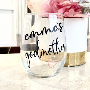 Godmother Wine Glass, Godmother Gift Madrina gift Mothers day Godmother Gift, Godmother Proposal, Will You Be My Godmother, Madrina Proposal