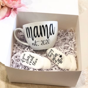 Mama Mug Box Set, Gift For Parents, New Parents Gift Set, Pregnancy Gift, Mom Gift, Bring mom coffee, New Mom Gift, Congrats Mom, Promoted