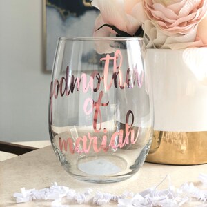 Godmother Wine Glass, Best Friend Gift, Godmother Gift, Godmother Proposal, Will You Be My Godmother, Madrina, Will You Be My