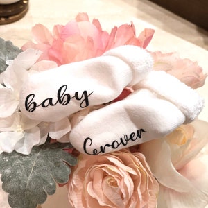 Gepersonaliseerde babysokken, gepersonaliseerde babysokken, nieuw babycadeau, babyshowercadeau, babyaankomstcadeau, nieuw moedercadeau, welkomstbabycadeau