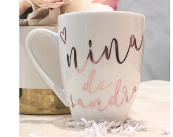 Nina Personalized Mug, Nina Proposal, Custom Coffee Mug, Best Friend Gift, Nina Gift, Godmother Proposal, Will You Be My Godmother, Madrina