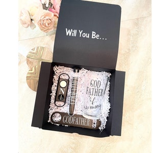 Godfather Beer Stein & Cigar Themed Gift Box, Cigar, Custom Godfather Proposal, Baptism Gift Set, Padrino Proposal, God Father Beer, Bautizo
