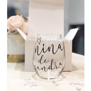Nina Gift Box & Wine Glass, Custom Godmother Proposal Gift Set, Nina Proposal, Best Friend Gift, Godmother Proposal, Regalo Para Madrinas