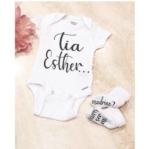 Madrina Proposal Baby Outfit, Godmother Proposal, Promoted to Godmother, Will You Be My Godmother, Quieres Ser Mi Madrina, Madrina Reveal
