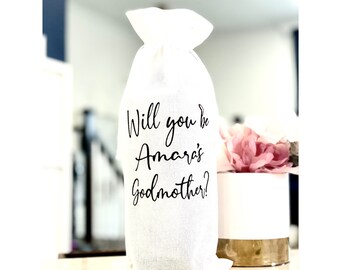 Godmother Wine Themed Proposal, Godmother Wine Bag, Godmother Gift, Godmother Proposal, Will You Be My Godmother, Madrina Proposal