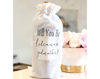 Godmother Wine Themed Proposal, Godmother Wine Bag, Godmother Gift, Godmother Proposal, Will You Be My Godmother, Madrina Proposal