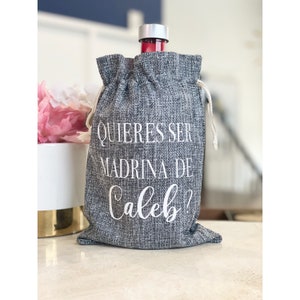 Madrina Liquor Bag Proposal, Madrina Custom liquor bag, Propuesta de Madrina, Nina Gift, God Mother, Will You Be My Nina, Madrina Proposal