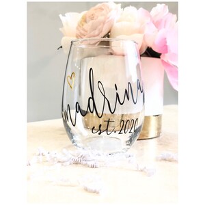 Madrina Wine Glass, Best Friend Gift, Godmother Gift, Godmother Proposal, Will You Be My Godmother, Madrina, Will You Be My