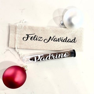 Padrino Navidad Christmas Cigar Themed Gift, Cigar Bag, Will you be my Godfather Baptism Gift, Padrino Proposal, God Father Gift, Bautizo